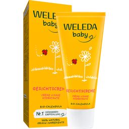 Weleda Baby Gesichtscreme Calendula - pflegt & schützt empfindliche Babyhaut, spendet Feuchtigkeit