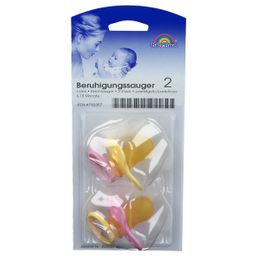 Baby-Frank® Beruhigungssauger Latex 6 - 18 Monate gelb/rot