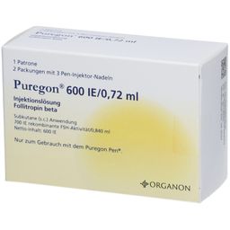 PUREGON 600 I.E./0,72 ml Injekt.-Lsg.i.Pat.+6 Nad.