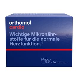 Orthomol Cardio - unterstützt die normale Herzfunktion, mit Magnesium, Omega-3-Fettsäure, Vitamin D - Granulat/Tabletten/Kapseln