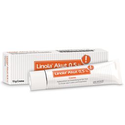 Linola Akut 0,5% - Hydrocortison Creme bei leicht entzündeter Haut, Sonnenbrand oder Mückenstichen