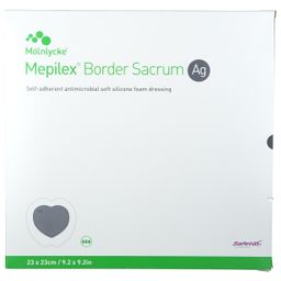 Mepilex® Border Sacrum Ag Schaumverban 23x23 cm