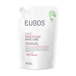 EUBOS Basis Pflege Flüssig Wasch + Dusch Rot Nachfüllbeutel seifenfreie Waschlotion