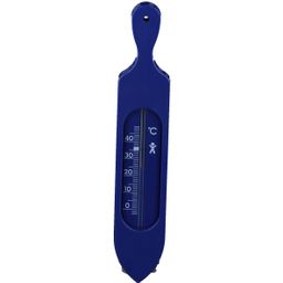 Badethermometer Schiff mit Griff, blau