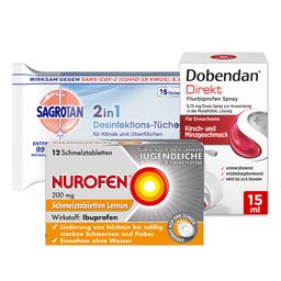 Set Dobendan® Direkt Flurbiprofen + NUROFEN® 200 mg + SAGROTAN® 2in1