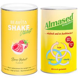 BEAVITA Vitalkost Plus Himbeere-Joghurt + Almased Vital-Pflanzen-Eiweißkost