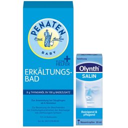 Olynth® Salin Nasentropfen + PENATEN® Kleine Helfer Erkältungsbad