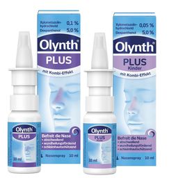 Olynth Plus 0,05 % / 5 % für Kinder + Olynth® PLUS 0,1 % / 5 % Nasenspray