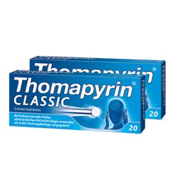 Thomapyrin CLASSIC Schmerztabletten bei akuten Kopfschmerzen | Bewährte 3-fach Kombination | ASS, Paracetamol & Coffein