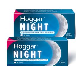 Hoggar® Night Tabletten: Nicht nur einschlafen, sondern durchschlafen. 25 mg Doxylaminsuccinat Schlaftabletten für die Kurzzeitbehandlung von akuten Schlafstörungen