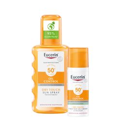 Eucerin® Oil Control Face Sun Gel-Creme LSF 50+ + Sun Spray Transparent LSF 50+ - Jetzt 20% sparen mit Code "sun20"*
