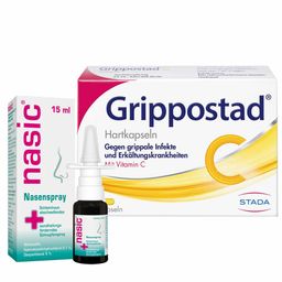 nasic® Nasenspray + Grippostad C® bei Erkältung und grippalen Infekten