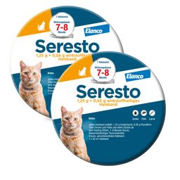 Seresto Halsband für Katzen gegen Zecken und Flöhe, wirkt abtötend und repellierend  bis zu 7-8 Monate