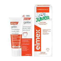 elmex gelée + elmex Junior Zahnspülung - für Kinder von 6-12 Jahren