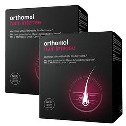 Orthomol Hair Intense - Mikronährstoffe für schönes Haar - mit Biotin, Kupfer, Zink und dem patentierten KeraLiacin - Kapseln (180 Tagesportionen)