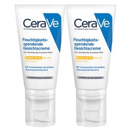 CeraVe Feuchtigkeitsspendende Gesichtscreme mit LSF 50 – für normale bis trockene Haut
