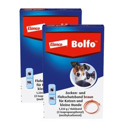 Bolfo Floh- und Zeckenschutzband für Katzen und kleine Hunde, wirkt bis zu 4 Monate gegen Flöhe und bis zu 10 Wochen gegen Zecken, Länge ca. 35 cm