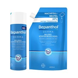 Bepanthol® DERMA Mildes Körperwaschgel 200ml Flasche + Bepanthol® DERMA Mildes Körperwaschgel 400ml