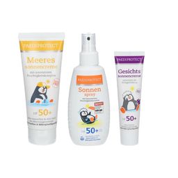 PAEDIPROTECT Meeressonnencreme + Sonnenspray + Gesichtssonnencreme