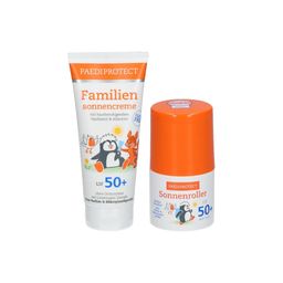 PAEDIPROTECT Familiensonnencreme + PAEDIPROTECT Sonnenroller 50+