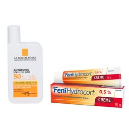 La Roche Posay Anthelios Invisible Fluid UVMune 400 LSF 50+  + FeniHydrocort Creme 0,5 %, Hydrocortison 5 mg/g