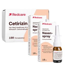 Redcare Cetirizin Fair-Med Healthcare + Redcare Xylo 0,1 % Nasenspray - Jetzt 25% sparen mit dem Code RDCFLASH25