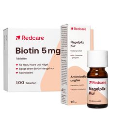Redcare Nagelpilzkur + Redcare Biotin 5 mg N