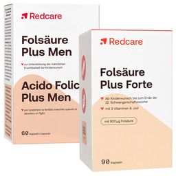 Redcare Folsäure Plus Forte + Redcare Folsäure Plus Men