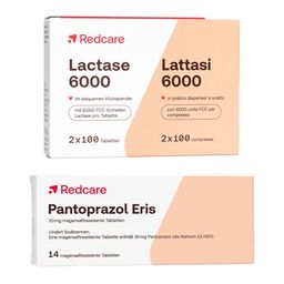Redcare Pantoprazol Eris + Redcare Lactase 6000