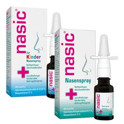 nasic® Nasenspray + nasic® für Kinder Nasenspray