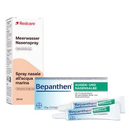Bepanthen® Augen- und Nasensalbe + Redcare Meerwasser Nasenspray