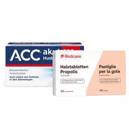 ACC® akut 600 mg Hustenlöser + Redcare Halstabletten Propolis