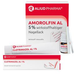 Clotrimazol AL 1% bei Fußpilz + Amorolfin AL 5% Nagellack bei Nagelpilz