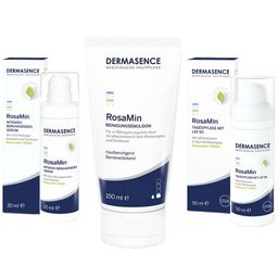 DERMASENCE RosaMin Tagespflege LSF 50 + DERMASENCE RosaMin Serum + DERMASENCE RosaMin Reinigungsemulsion