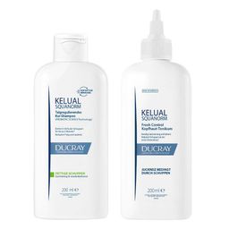 DUCRAY KELUAL SQUANORM Kopfhaut-Tonikum + DUCRAY KELUAL SQUANORM Shampoo Fettige Schuppen