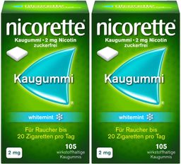 nicorette 2 mg Nikotinkaugummi whitemint zum Rauchen aufhören