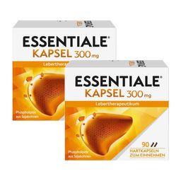 Essentiale® | Symptomlinderung bei Leberschäden |Fettleber |Müdigkeit| höhere Dosierung | 300 mg, 2x 90 Kapseln