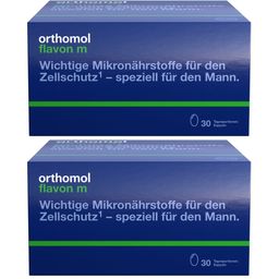 Orthomol Flavon m - Mikronährstoffe für Männer - Zellschutz mit Vitaminen, Selen, Zink, Omega-3-Fettsäure und Folsäure - Kapseln