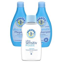 PENATEN® Ultra Sensitiv Pflegelotion + PENATEN® Ultra Sensitiv Pflegeöl + PENATEN® Ultra sensitiv Bad & Shampoo