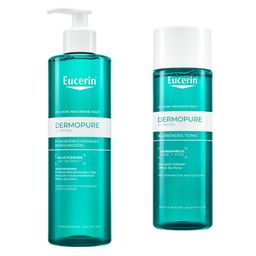 Eucerin® DERMOPURE CLINICAL Porenverfeinerndes Reinigungsgel + Eucerin® DERMOPURE CLINICAL Klärendes Tonic - Jetzt 20% mit dem Code "eucerin20" sparen*