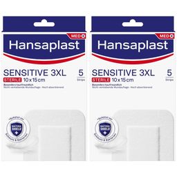 Hansaplast Sensitive 3XL Wundpflaster | Steril | Besonders hautfreundlich | Für größere & postoperative Wunden | Blockiert 99 % der Bakterien | 10 x 15 cm | 5 Stück