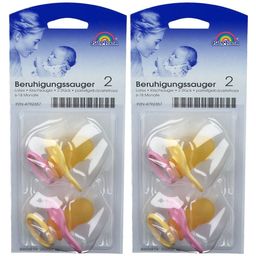 Baby-Frank® Beruhigungssauger Latex 6 - 18 Monate gelb/rot