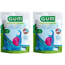 GUM® EASY FLOSSERS, Zahnseidesticks, gewachst, mint