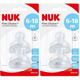 NUK First Choice Plus Silikonsauger für Milch, 6-18 Monate