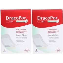 DracoPor® steril sensitiv Wundverband 5 cm x 7,2 cm