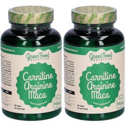 GreenFood Nutrition Carnitin + Arginin + Maca