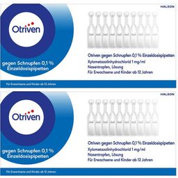 Otriven gegen Schnupfen 0,1 % Einzeldosispipetten ohne Konservierungsstoffe, Nasentropfen befreit die Nase nach 2 Minuten - Jetzt 20% mit dem Code otriven20 sparen*