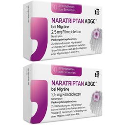 NARATRIPTAN ADGC® bei Migräne und Migränekopfschmerzen mit und ohne Aura