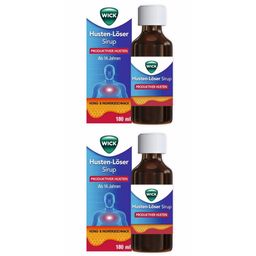 WICK Husten-Löser Sirup mit Honigaroma mit Guaifenesin zur Linderung von produktivem Husten