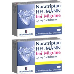 Naratriptan HEUMANN bei Migräne 2,5 mg Filmtabletten